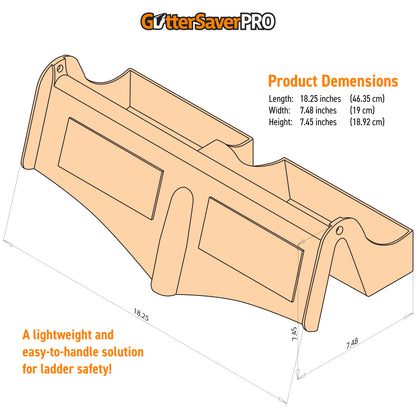 Gutter Saver PRO ladder gutter protector fits k-style gutter